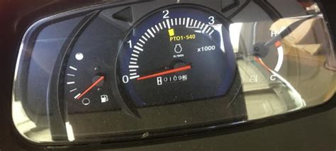 kubota mx5400 dash warning lights